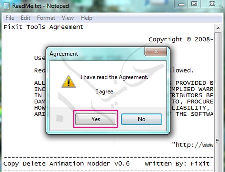 تصویری از نصب Copy Delete Animation Modder